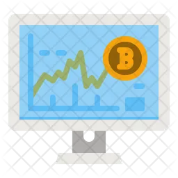 Gráfico de bitcoins  Icono