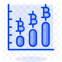 Gráfico de bitcoins  Icono