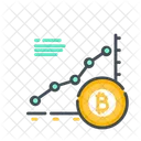 Gráfico de bitcoins  Icono