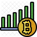 Gráfico de bitcoins  Icono