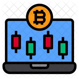 Gráfico de bitcoin on-line  Ícone