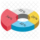 Grafico A Torta Grafico Di Avanzamento Grafico Statistico Icon