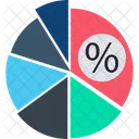 Gráfico circular de ingresos  Icono