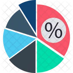 Gráfico circular de ingresos  Icono