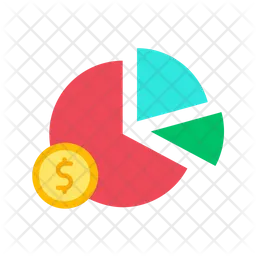 Gráfico circular del mercado  Icono