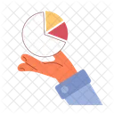 Grafico Circular Informe Comercial Analisis De Ventas Icono