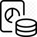 Moneda De Papel De Grafico Circular Informe De Analisis Informe Icono