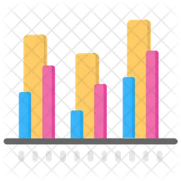 Gráfico de colunas  Ícone
