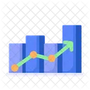 Grafico Com Seta Para Cima Banco Investimento Ícone