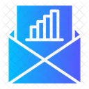 Grafico De Correo Informe De Correo Electronico Grafico De Barras Icono