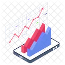 Crescimento Dos Negocios Crescimento De Dados Grafico De Montanha Ícone