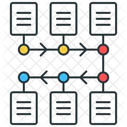 Gráfico de linha do tempo  Ícone