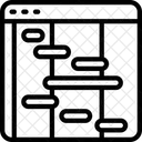 Gráfico de linha do tempo  Ícone
