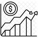 Gráfico de ações  Ícone