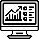 Grafico De Analise On Line Computador Dados Ícone