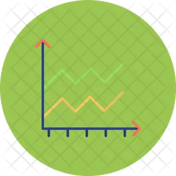 Gráfico de área  Ícone