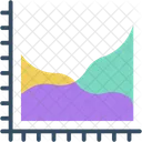 Gráfico de área  Ícone