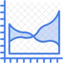 Grafico De Area Negocios E Financas Crescimento Ícone