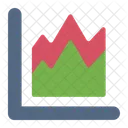 Gráfico de área  Ícone