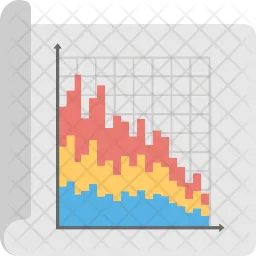 Gráfico de área  Ícone