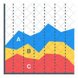 Gráfico de área  Icono