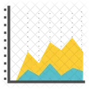 Gráfico de área  Ícone