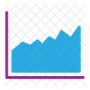 Gráfico de área  Ícone