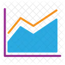 Gráfico de área  Ícone