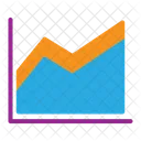 Gráfico de área  Ícone