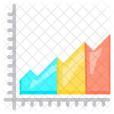 Gráfico de área del gráfico  Icono