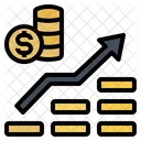 Gráfico de aumento  Ícone