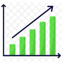 Gráfico de aumento  Ícone