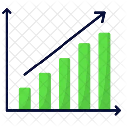 Gráfico de aumento  Ícone