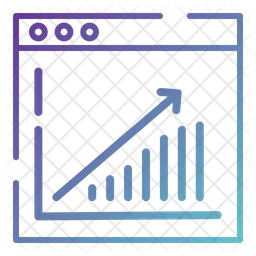 Gráfico de aumento  Ícone