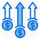 Gráfico de aumento do dólar  Ícone