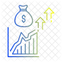 Grafico De Aumento De Inversion Aumento Beneficio Icono