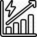 Gráfico de aumento de potência  Ícone
