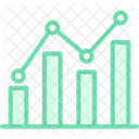 Icone De Linha Duotone Grafico De Barras Ícone