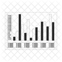 Grafico De Barras Cuadricula Tabular Icono