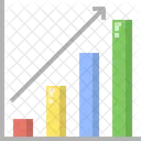 Gráfico de barras para cima  Ícone