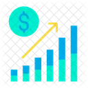 Grafico De Barras Grafico De Investimento Grafico De Crescimento Ícone