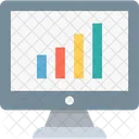 Grafico De Barras Grafico De Crescimento Monitor Ícone