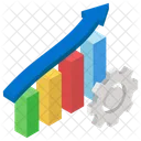 Grafico De Crecimiento Grafico De Barras Analisis De Datos Icono