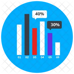 Gráfico de barras  Ícone
