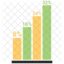 Estatisticas Crescimento Barra Ícone