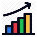 Grafico De Barras Aumento Negocios Y Finanzas Icono