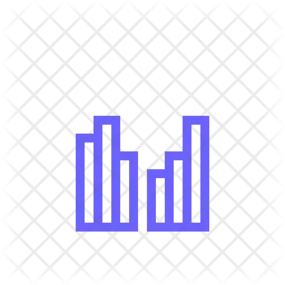 Gráfico de barras agrupadas  Ícone