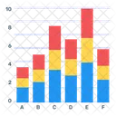 Gráfico de barras apiladas  Icono