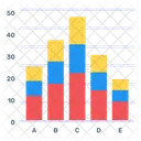 Gráfico de barras apiladas  Icono