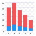 Gráfico de barras apiladas  Icono